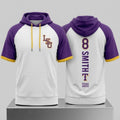 2026 Texas Rangers LSU Short Sleeve Hoodie #8 Smith Rangers Merch Gift For Baseball Fans - Loomnari