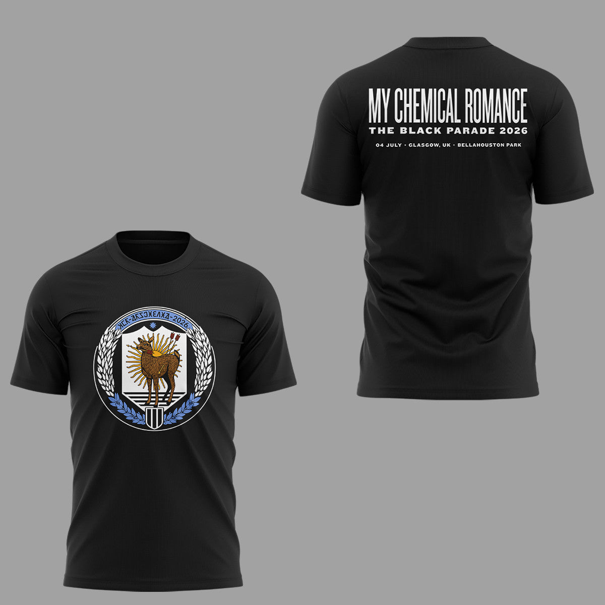 MCR The Black Parade TOUR 2026 Glasgow UK T-Shirt My Chemical Romance Merch Fans Apparel - Loomnari