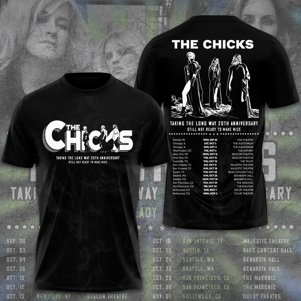 The Chicks 20th Anniversary Tour 2026 T-Shirt The Chicks Merch Best Gifts For Music Lovers - Loomnari
