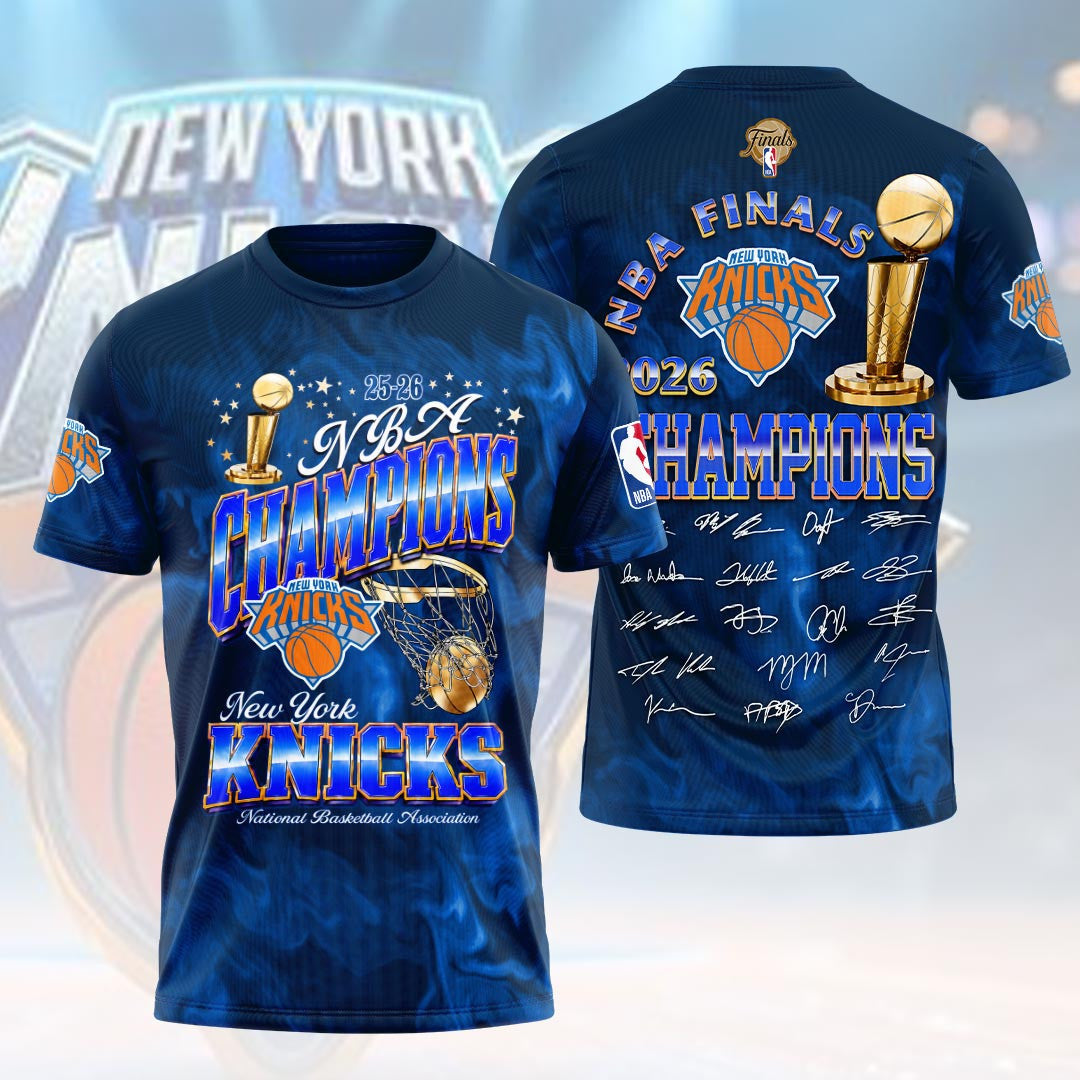 New York Basketball Merch New York Knicks 2026 Finals Champions Shirt Basketball Clothing - Loomnari