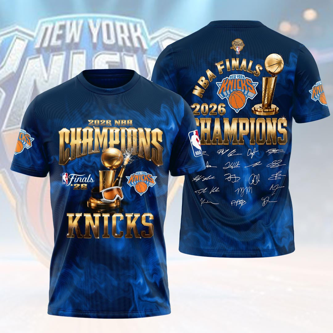 New York Basketball Merch New York Knicks 2026 Finals Champions Shirt Basketball Fan Clothes - Loomnari