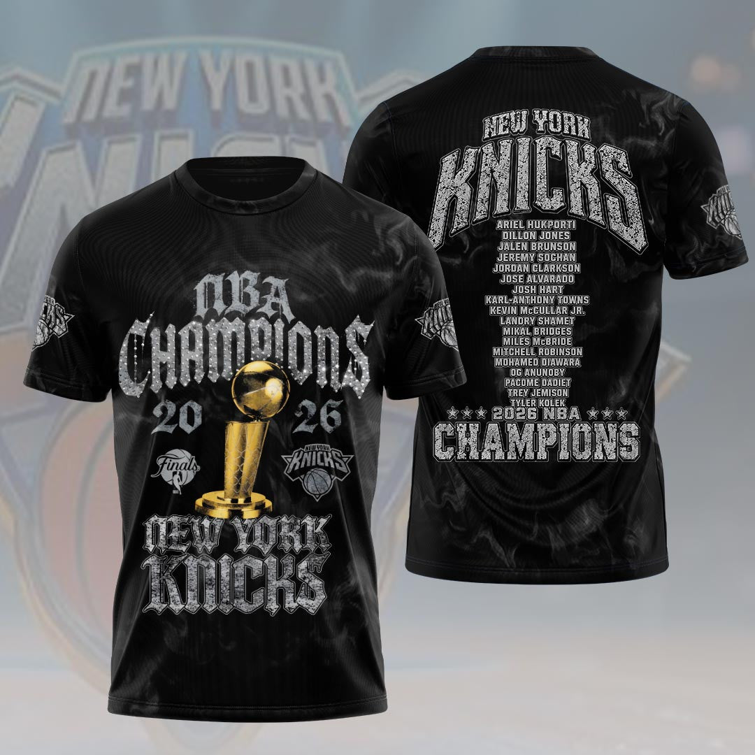 New York Basketball Merch New York Knicks 2026 Finals Champions T-Shirt Present For Him - Loomnari