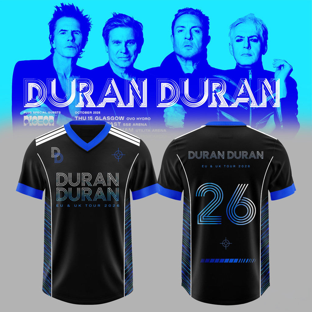 Duran Duran UK EU Autumn Tour 2026 Jersey Shirt Duran Duran Merch Gift For Pop Band Fans - Loomnari