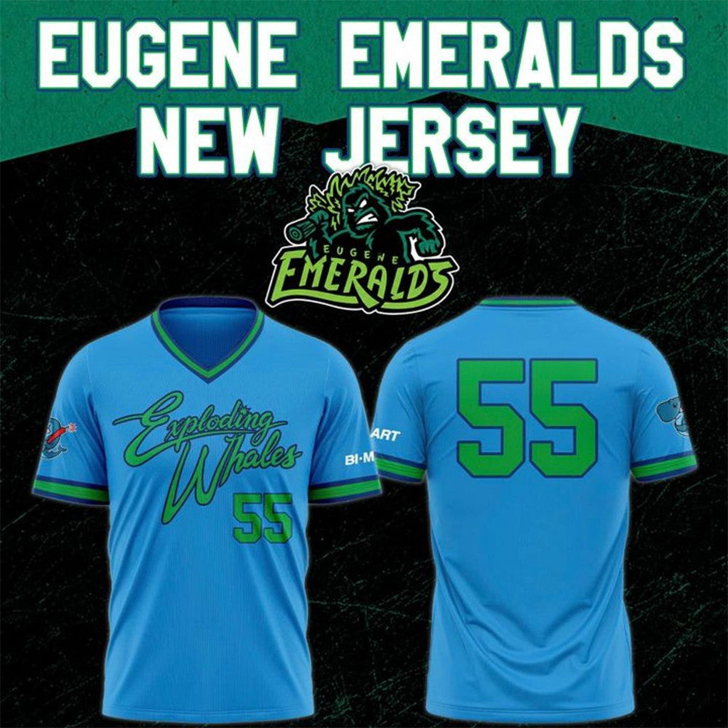Eugene Emeralds X Exploding Whales Theme Night 2026 Jersey Shirt Eugene Emeralds Merch Fan Gift - Loomnari