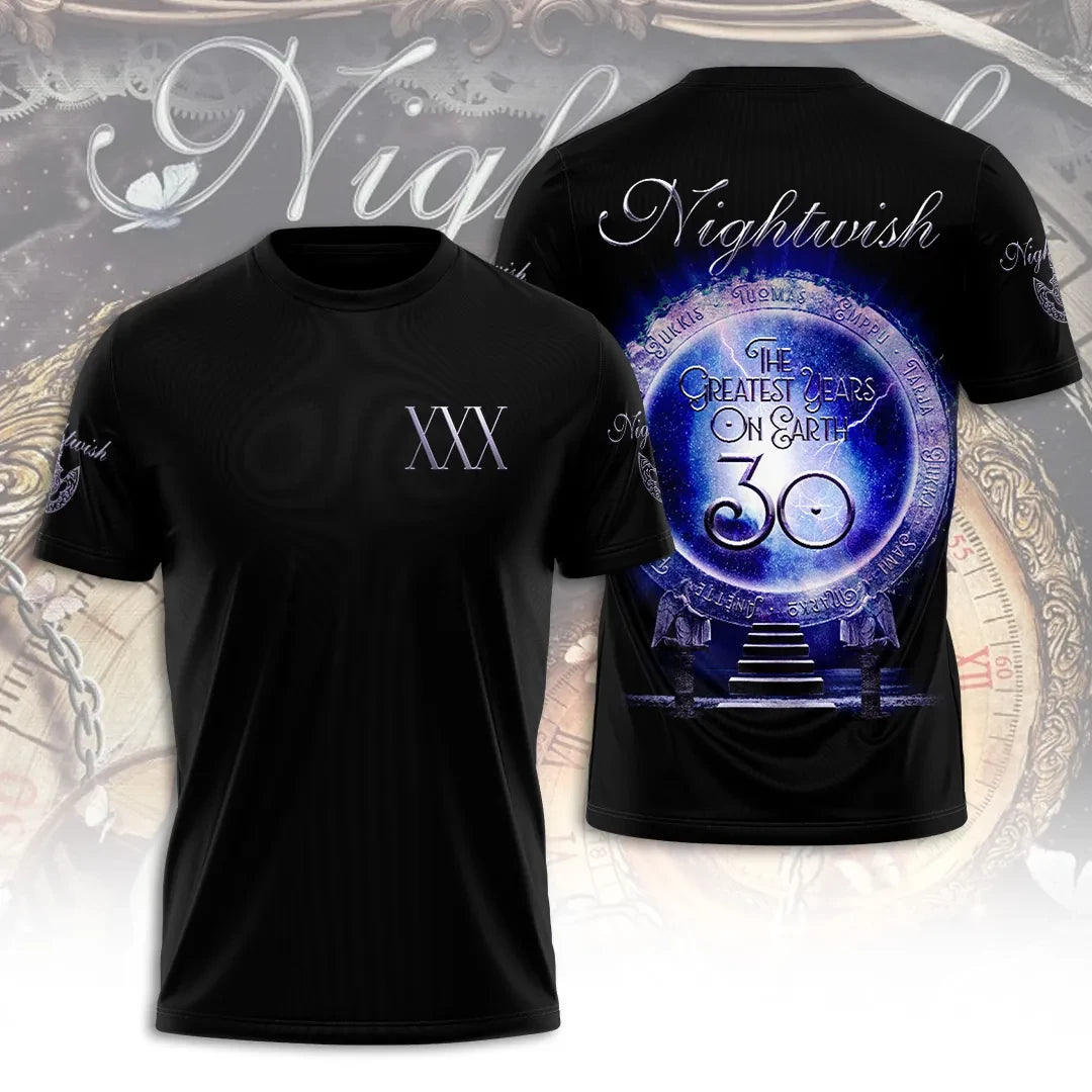 Nightwish 30th Anniversary T-Shirt The Greatest Years On Earth Nightwish Merch Fan Gear - Loomnari