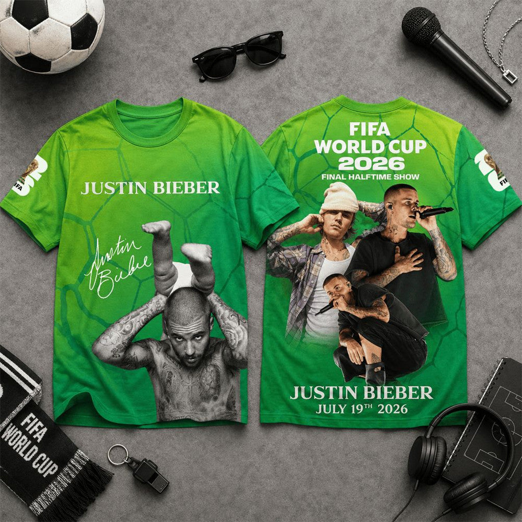 Justin Bieber FIFA World Cup 2026 Final Halftime Show Shirt Justin Bieber Merch Gift For Fans - Loomnari