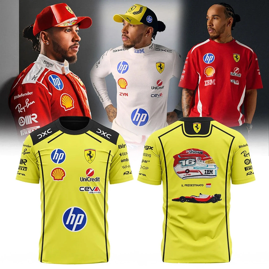 Lewis Hamilton X Scuderia Ferrari T-Shirt 2026 Racing Fan Shirt Lewis Hamilton Merch Best Gifts - Loomnari