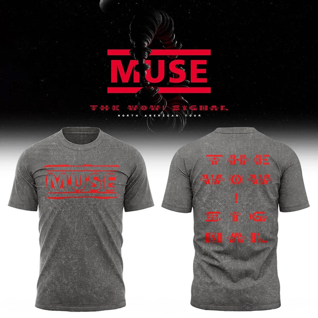 Muse Wow Signal North American Tour 2026 T-Shirt Muse Tour Merch Gifts For Rock Music Lovers - Loomnari
