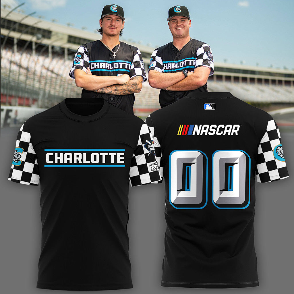 Personalized Charlotte Knights NASCAR Night T-Shirt 2026 Racing Fan Gear Gift For Dad - Loomnari