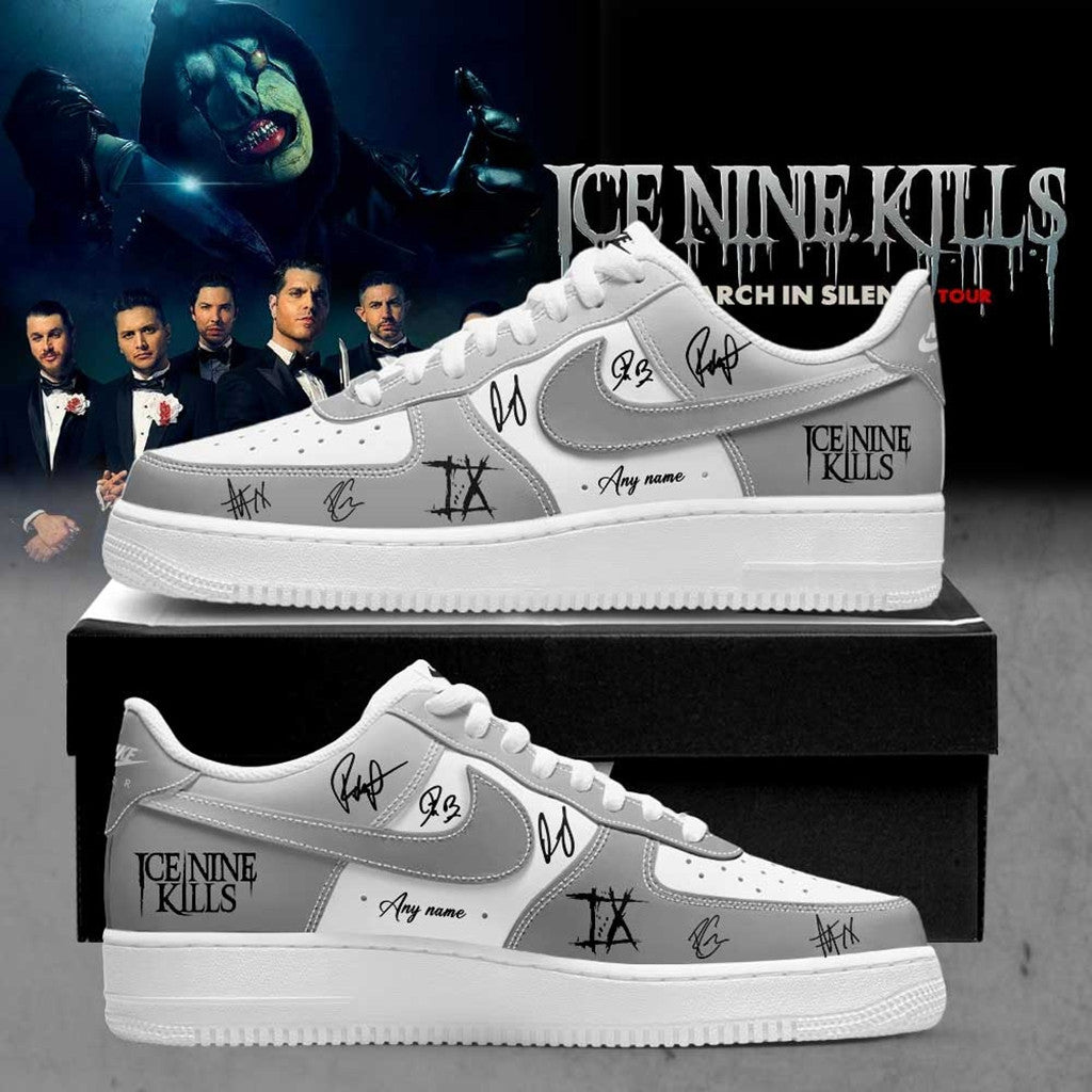 Custom Ice Nine Kills March In Silence Tour 2026 Signature Sneakers INK Merch Gift For Dad - Loomnari