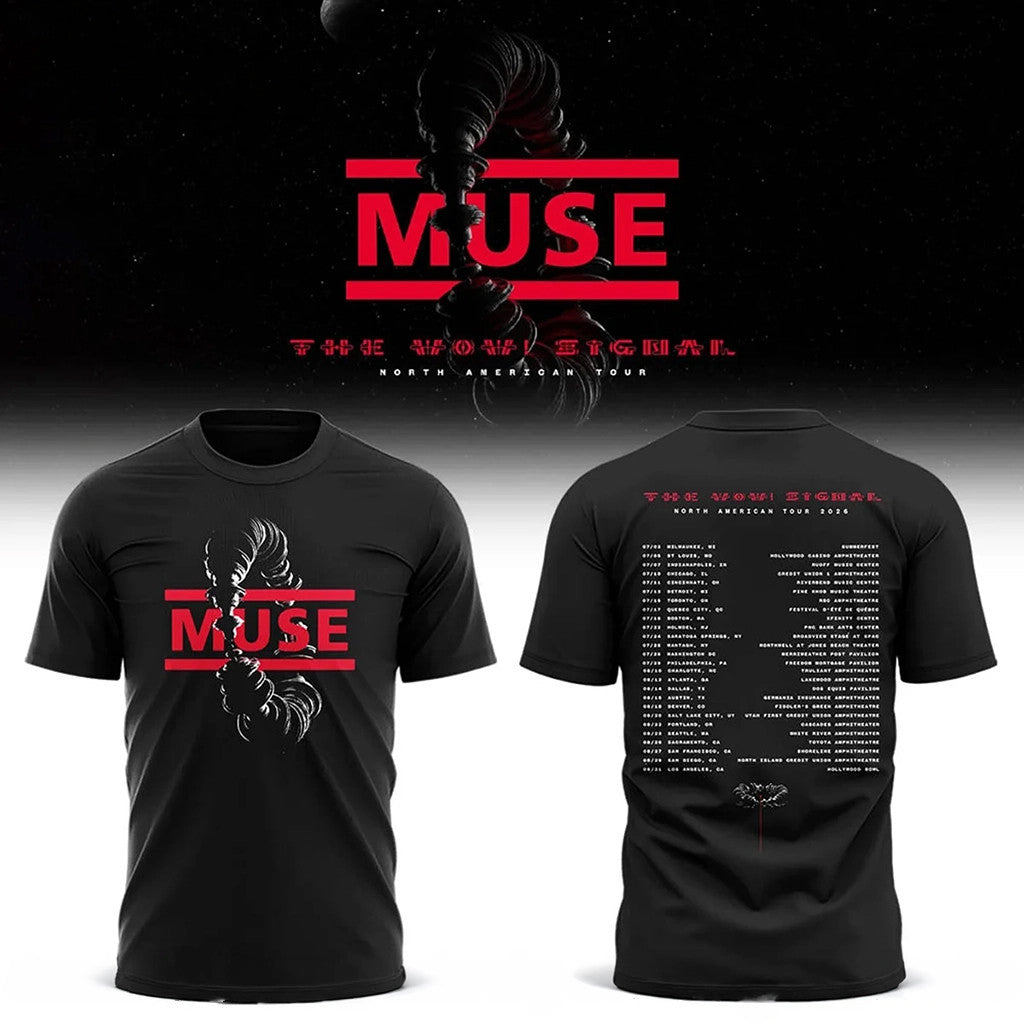 Muse Wow Signal North American Tour 2026 Shirt Muse Merch Best Gift For Rock Lovers - Loomnari