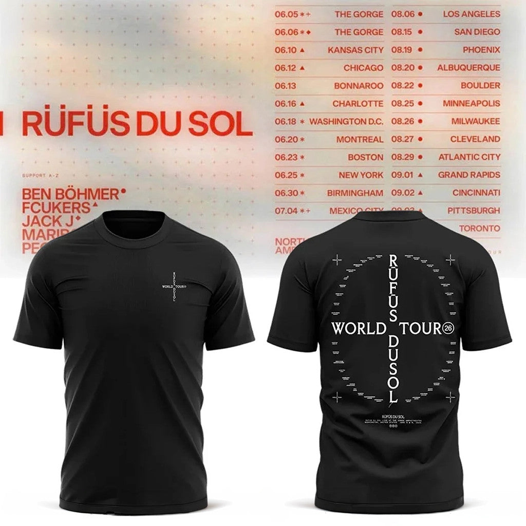 Rufus Du Sol Merch 2026 RDS North America Tour T-Shirt Rufus Du Sol Shirt Music Lover Gifts - Loomnari