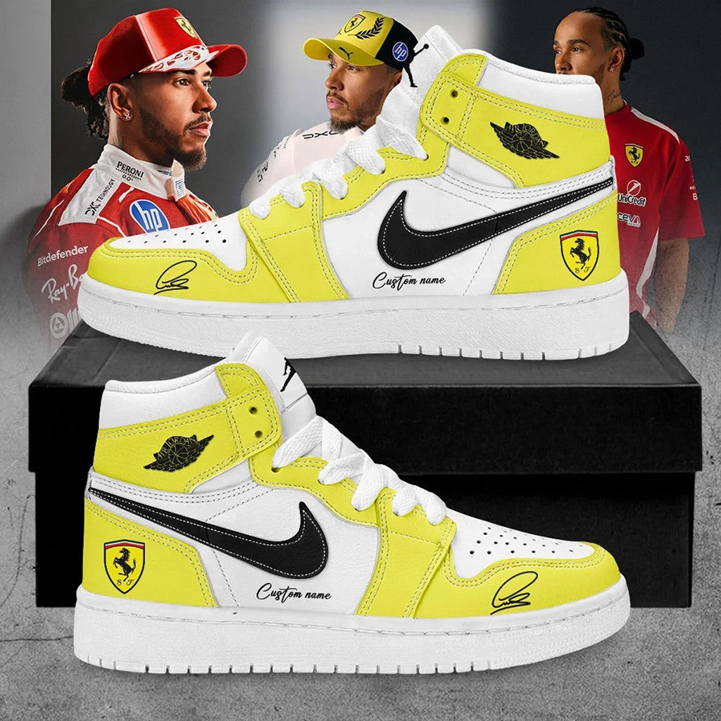 Custom Lewis Hamilton X Scuderia Ferrari 2026 Sneakers Racing Fan Shoes Gift For Brothers - Loomnari