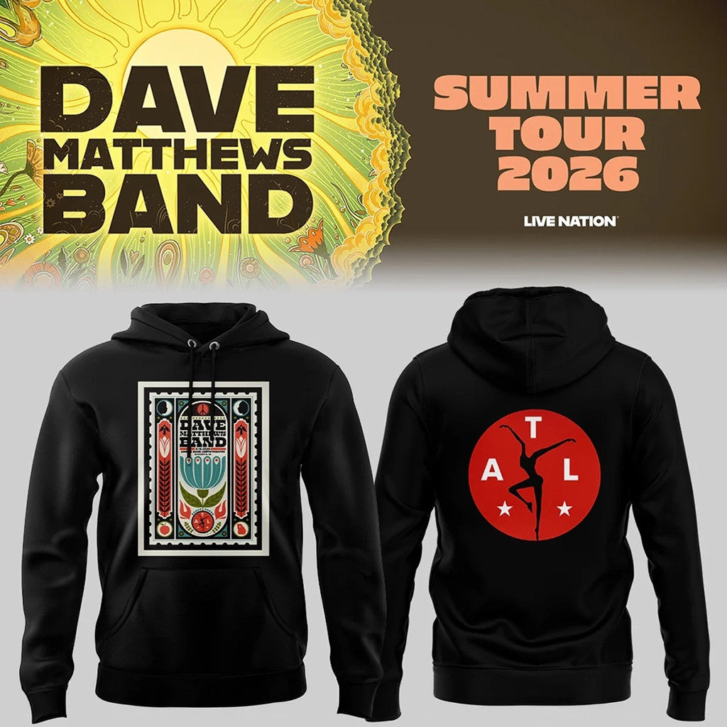 Dave Matthews Band Summer Tour 2026 Hoodie Black Dave Matthews Band Merch Gift For Music Fans - Loomnari