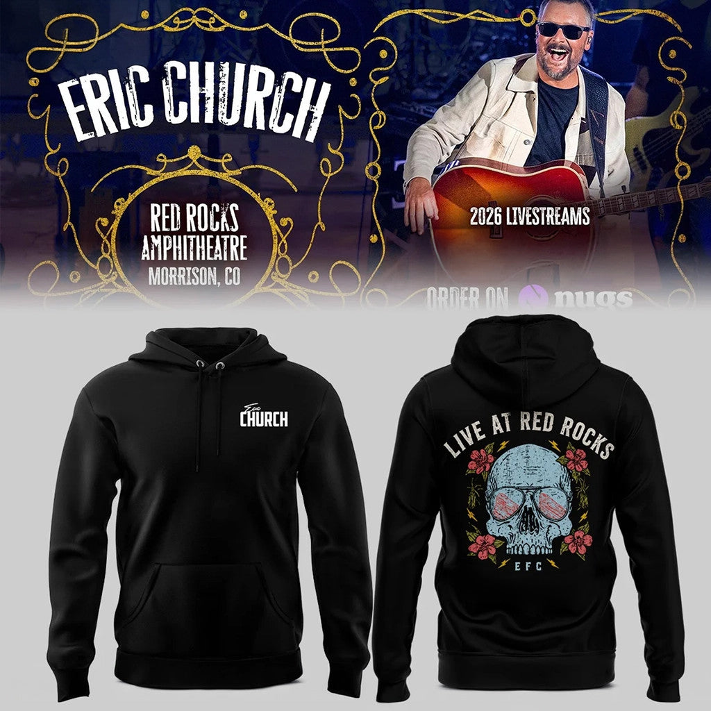 Eric Church Live At Red Rocks Hoodie Eric Church Tour Merch 2026 Gifts For Music Lovers - Loomnari