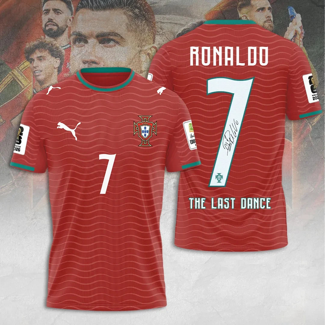 Portugal National Team x Cristiano Ronaldo Shirt The Last Dance #7 Ronaldo Merch Fan Gifts - Loomnari