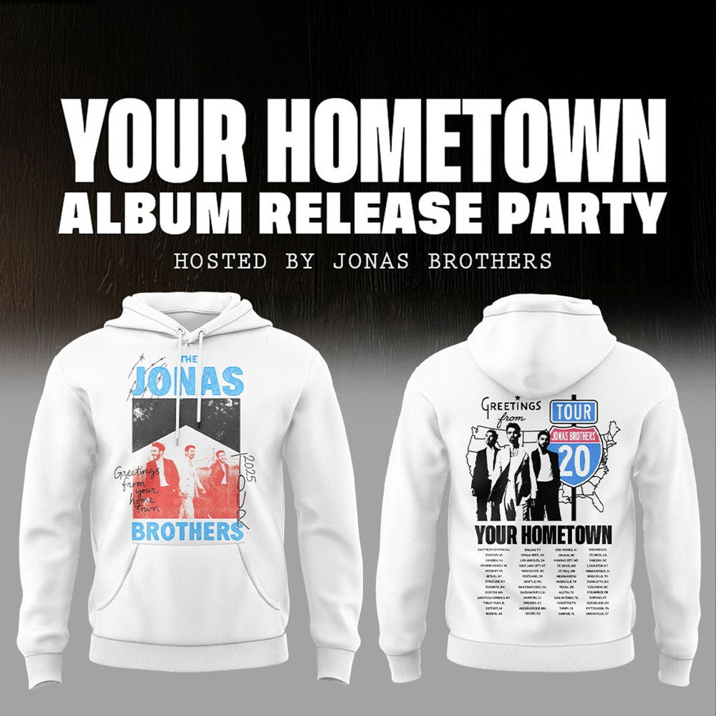 Jonas Brothers Greetings From Your Hometown Concert Hoodie Jonas Brothers Tour 2025 Merch - Loomnari