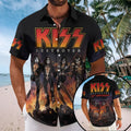 KISS Destroyer 50th Anniversary Hawaiian Shirt KISS Merch Birthday Gifts For Music Lovers - Loomnari