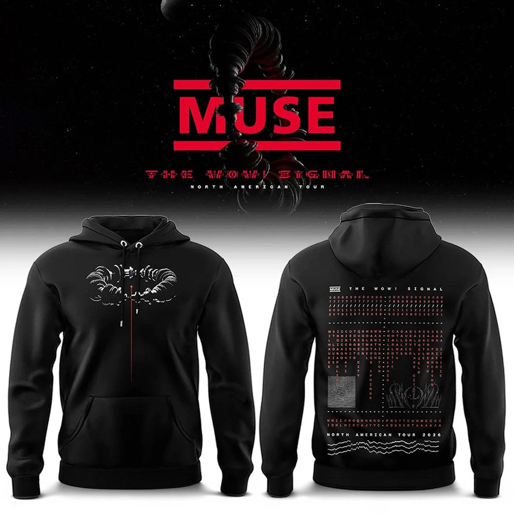 Muse 2026 Wow Signal North American Tour Hoodie Muse Tour Merch Gift For Band Fans - Loomnari
