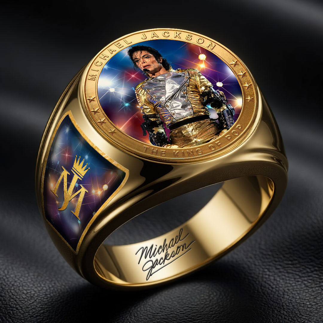 Michael Jackson The King Of Pop Ring Michael Jackson Merch Best Gifts For Music Lovers - Loomnari