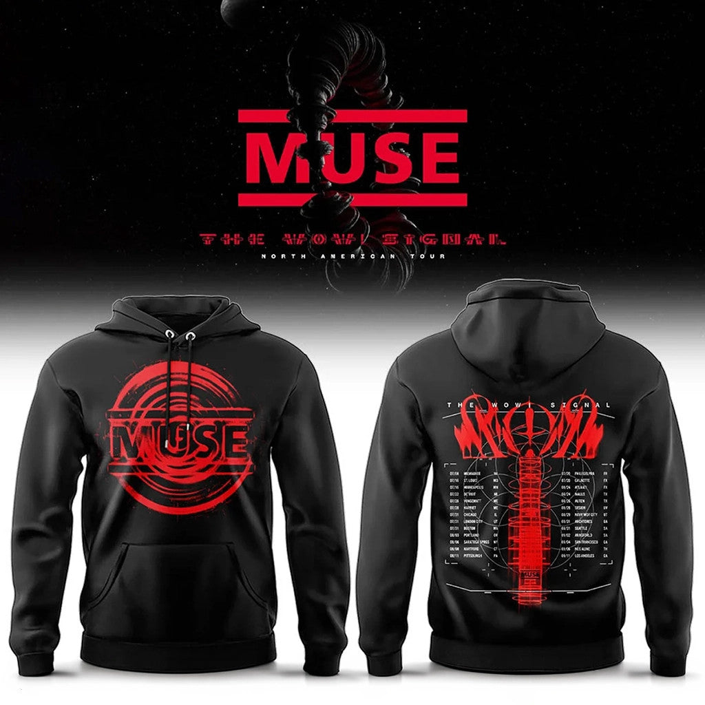 Muse Tour Merch Muse The Wow Signal North American Tour 2026 Hoodie Best Gifts For Husband - Loomnari