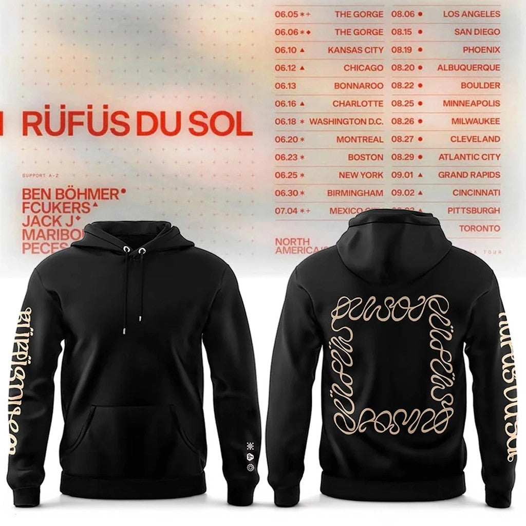 Rufus Du Sol Merch 2026 RDS North America Tour Hoodie Best Gift For Music Lovers - Loomnari