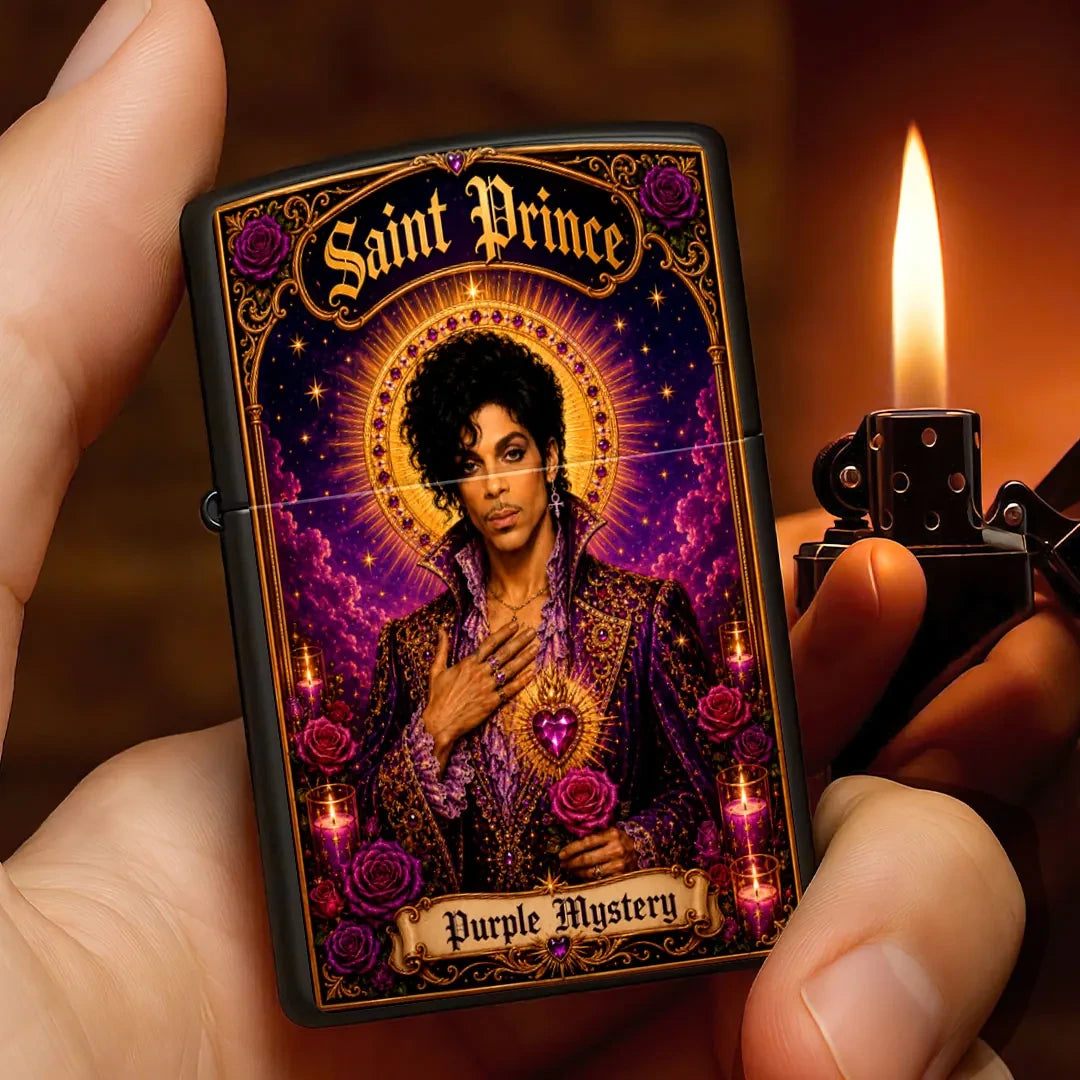 Prince Merch Saint Prince Purple Mystery Lighter Case Birthday Gift For Husband - Loomnari