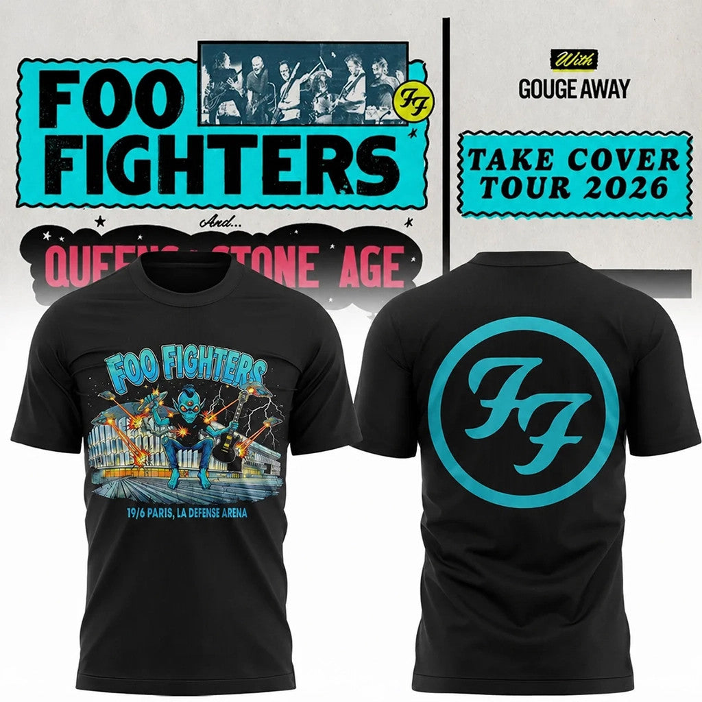Foo Fighters Take Cover Tour 2026 T-Shirt Foo Fighters Merch Gifts For Rock Music Lovers - Loomnari
