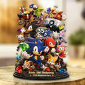 Sonic the Hedgehog Merch 35th Anniversary Acrylic Plaque Birthday Gift For Son - Loomnari