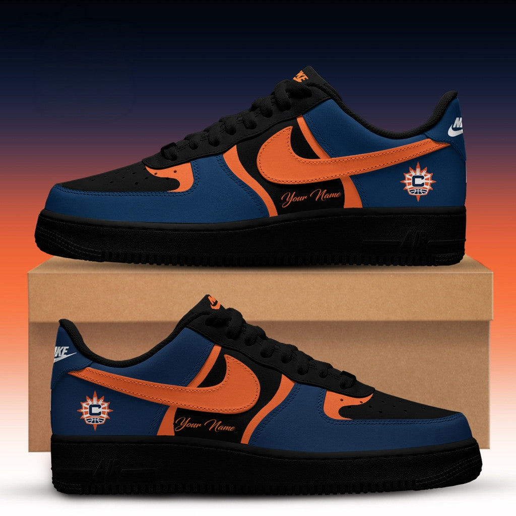 Personalized Connecticut Sun WNBA X Back 2 Black Shoes Sneakers Connecticut Sun Merch 2026 - Loomnari
