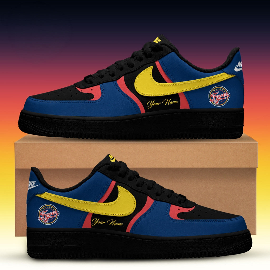 Personalized Indiana Fever WNBA X Back 2 Black Shoes Sneakers Indiana Fever Merch Fan Gifts - Loomnari