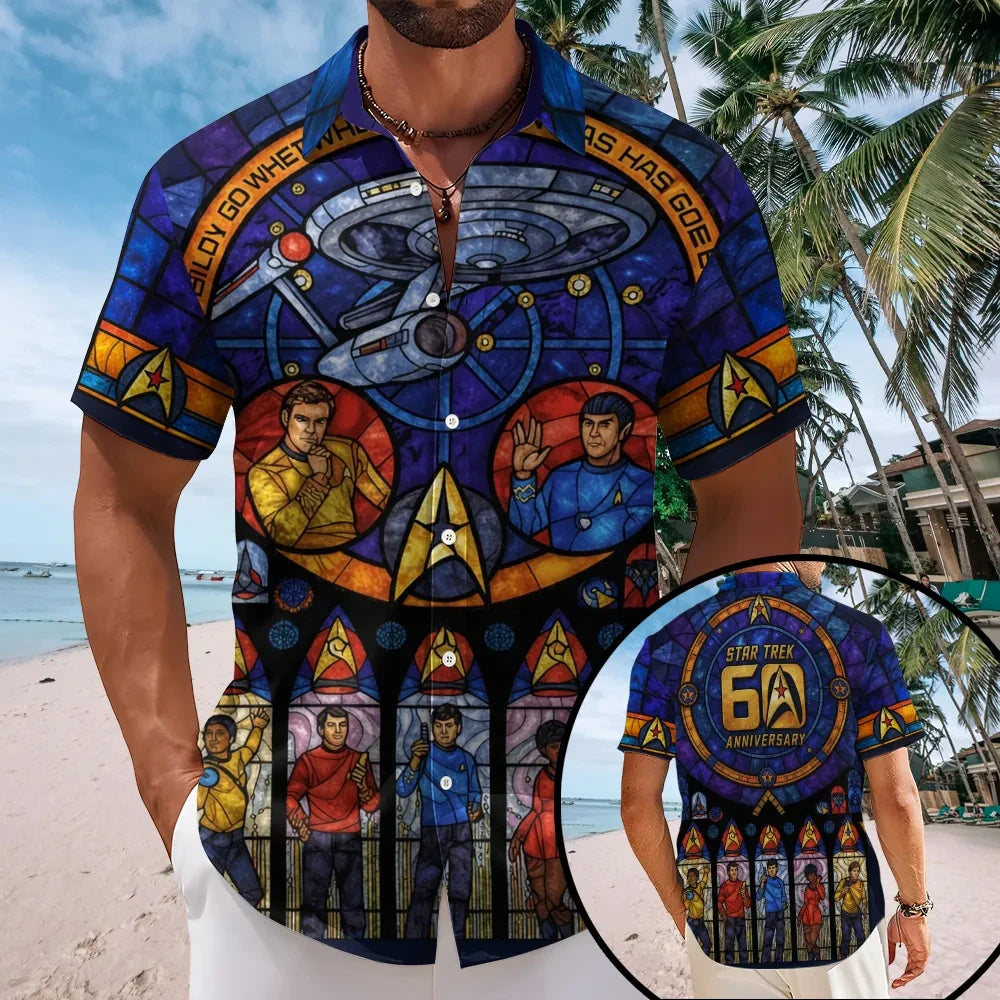 Star Trek 60th Anniversary Hawaiian Shirt Star Trek Merch Birthday Gift For Husband - Loomnari
