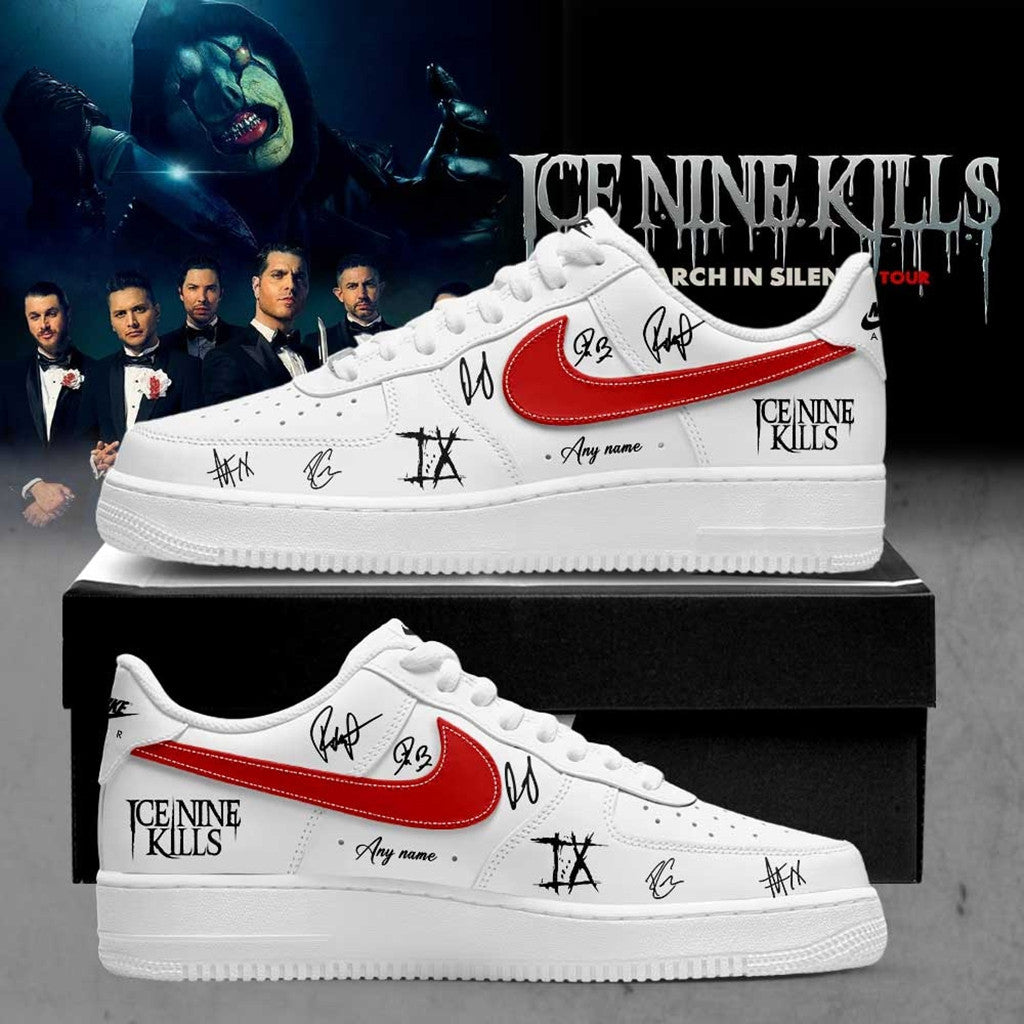 Personalized Ice Nine Kills March In Silence Tour 2026 Shoes Sneakers INK Merch Signature - Loomnari