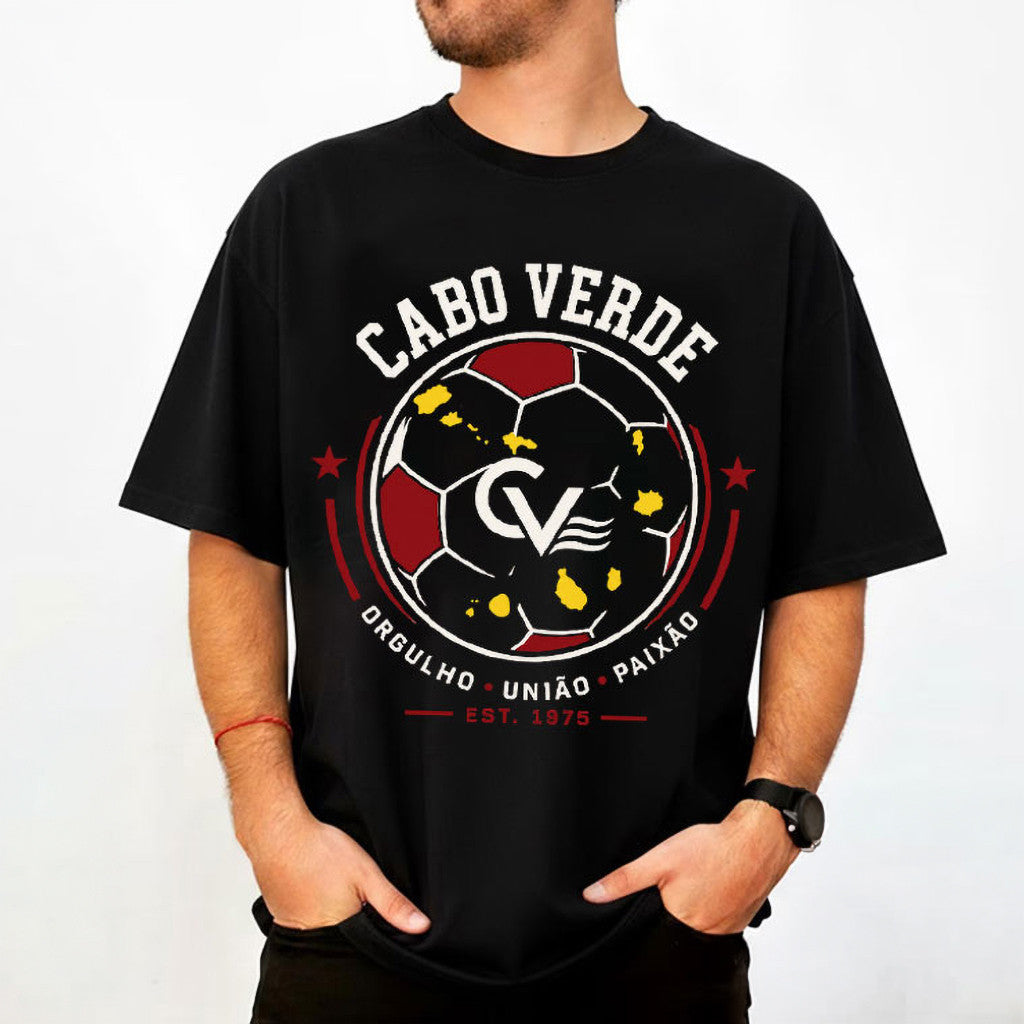Cabo Verde Soccer Crest Football Emblem T-Shirt Cabo Verde World Cup 2026 Merch Gift For Dad - Loomnari