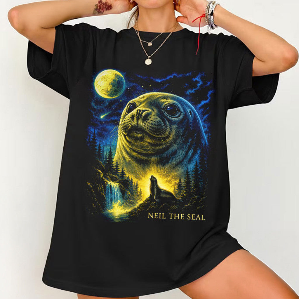 Neil The Seal Shirt Vintage 90s Elephant Seal Graphic T-Shirt Funny Gift For Animal Fans - Loomnari
