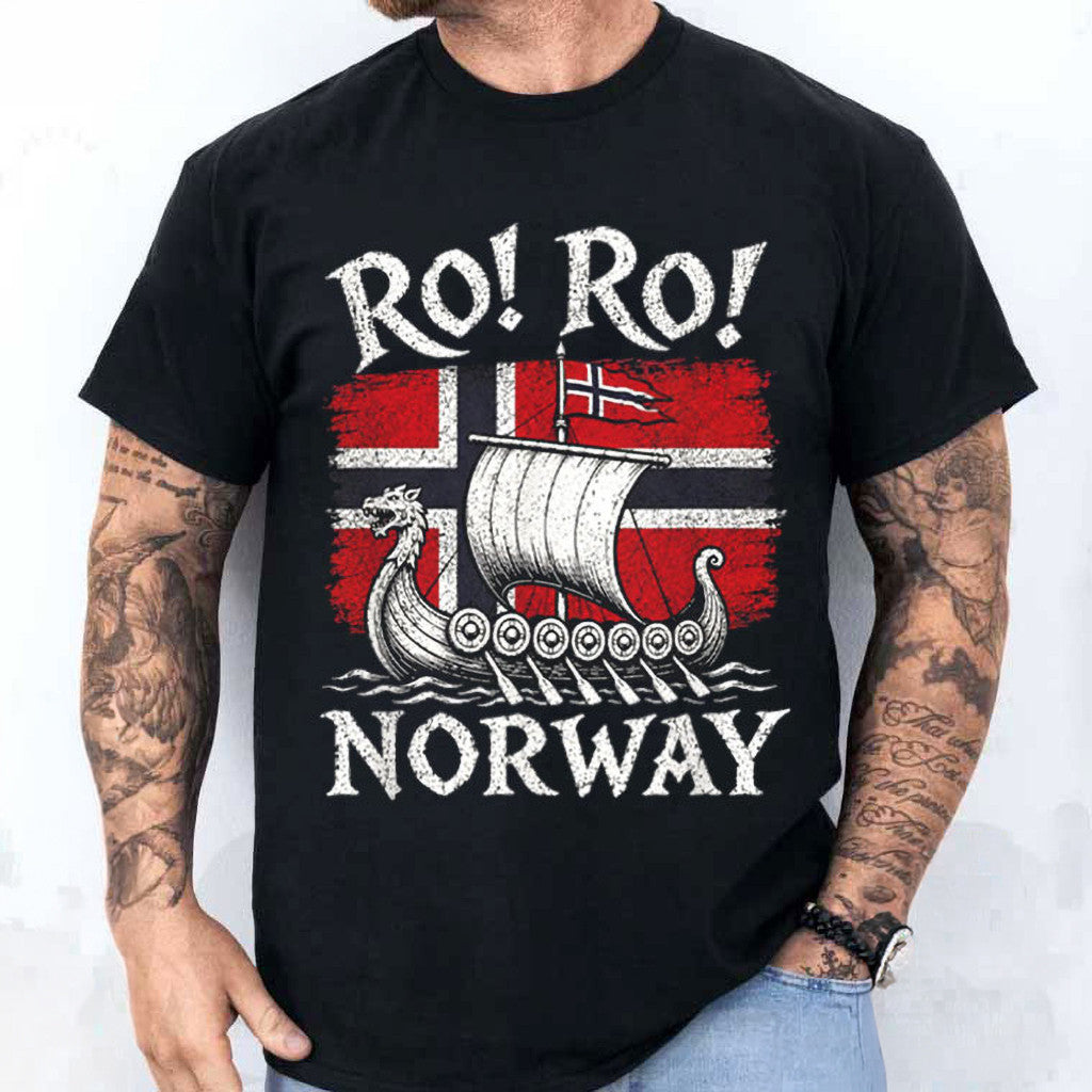 Ro Ro Norway Viking Ship T-Shirt Norway World Cup 2026 Merch Gift For Norgian - Loomnari