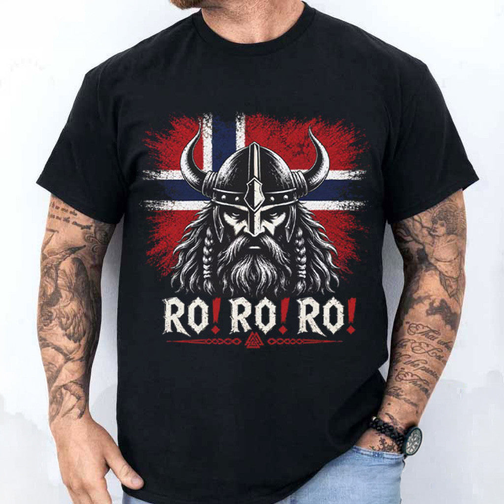Ro Ro Ro Viking Drakkar Longship T-Shirt Norway World Cup 2026 Merch Gift For Football Fan - Loomnari