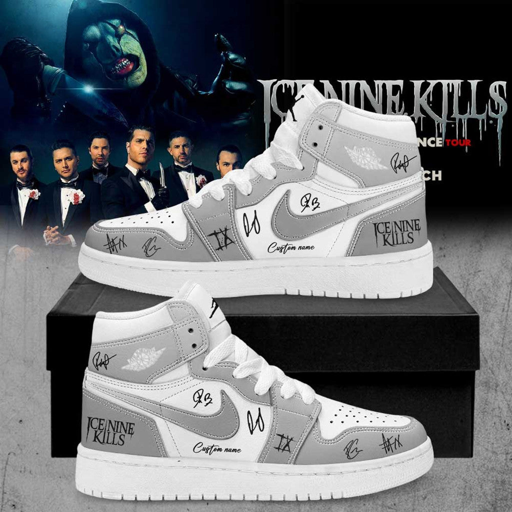 Personalized Ice Nine Kills March In Silence Tour 2026 Signed Shoes Sneakers INK Merch Fan Gift - Loomnari