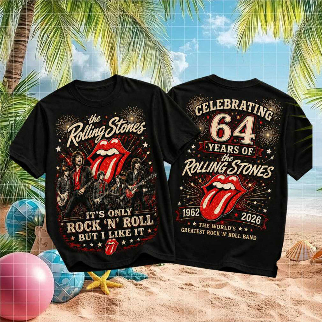 The Rolling Stones 64 Years Anniversary Concert World Tour 2026 Shirt The Rolling Stones Merch - Loomnari