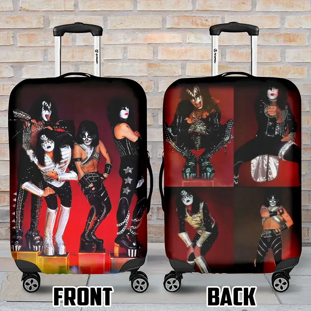KISS Destroyer 50th Anniversary Luggage Cover KISS Merch Birthday Gifts For Music Lovers - Loomnari
