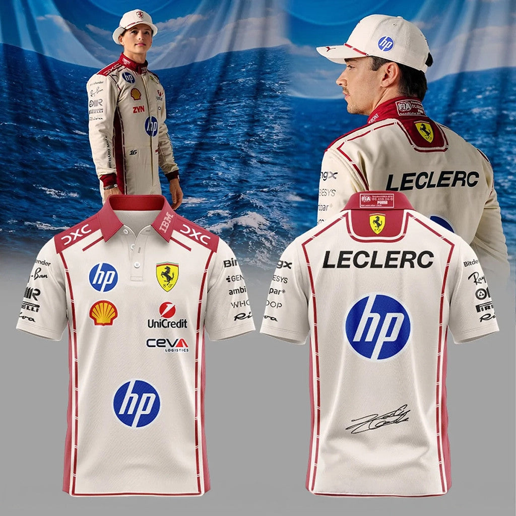 Personalized Leclerc Racing Suit For The 2026 Monaco Grand Prix Polo Shirt Gifts For Fans - Loomnari