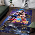 Star Trek 60th Anniversary Rectangular Rug Star Trek Merch Living Room Decor - Loomnari