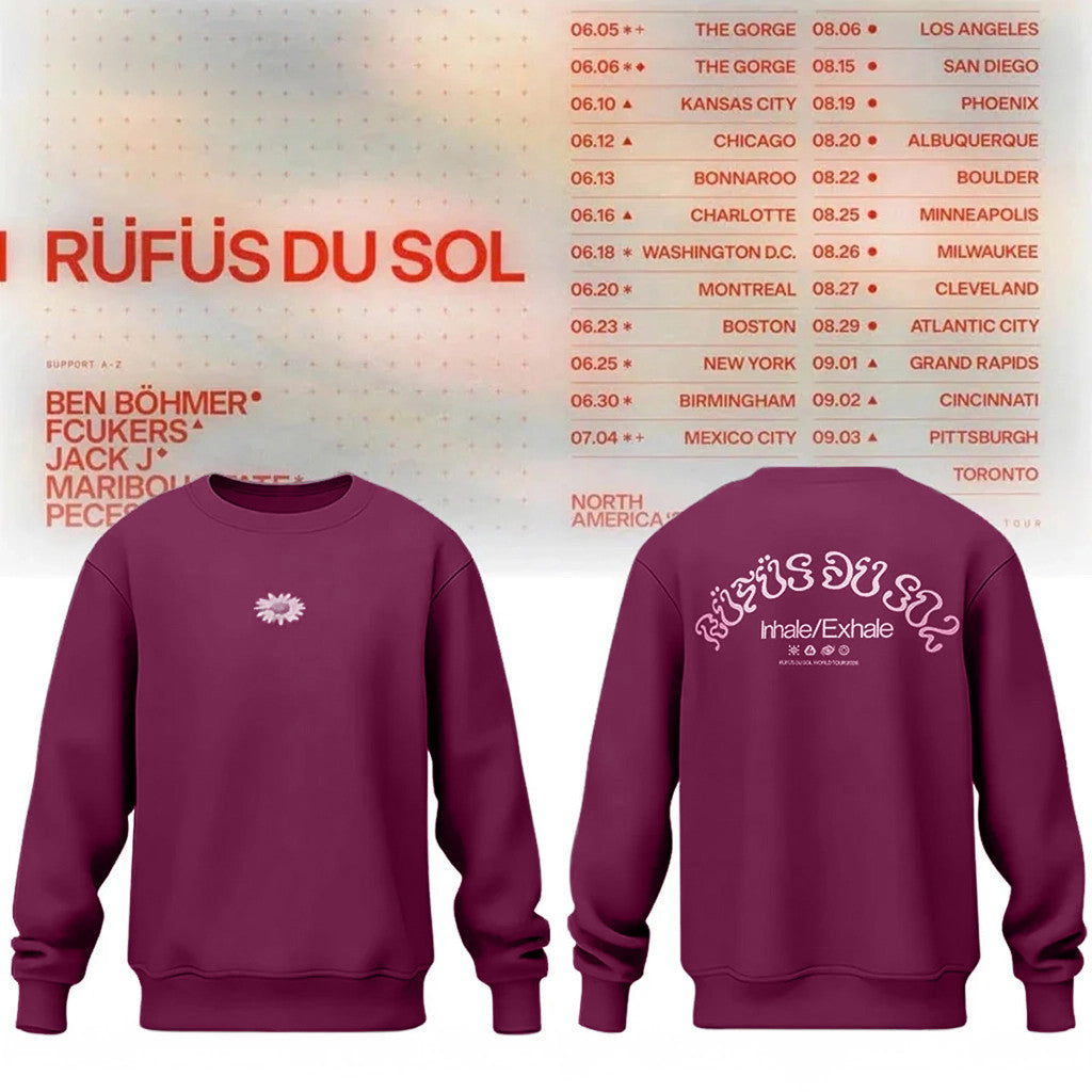 Rufus Du Sol Merch 2026 RDS North America Tour Sweatshirt Presents For Music Lovers - Loomnari