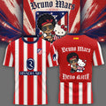Bruno Mars X Hello Kitty The Romantic Tour 2026 Madrid Spain Concert Shirt Bruno Mars Merch - Loomnari