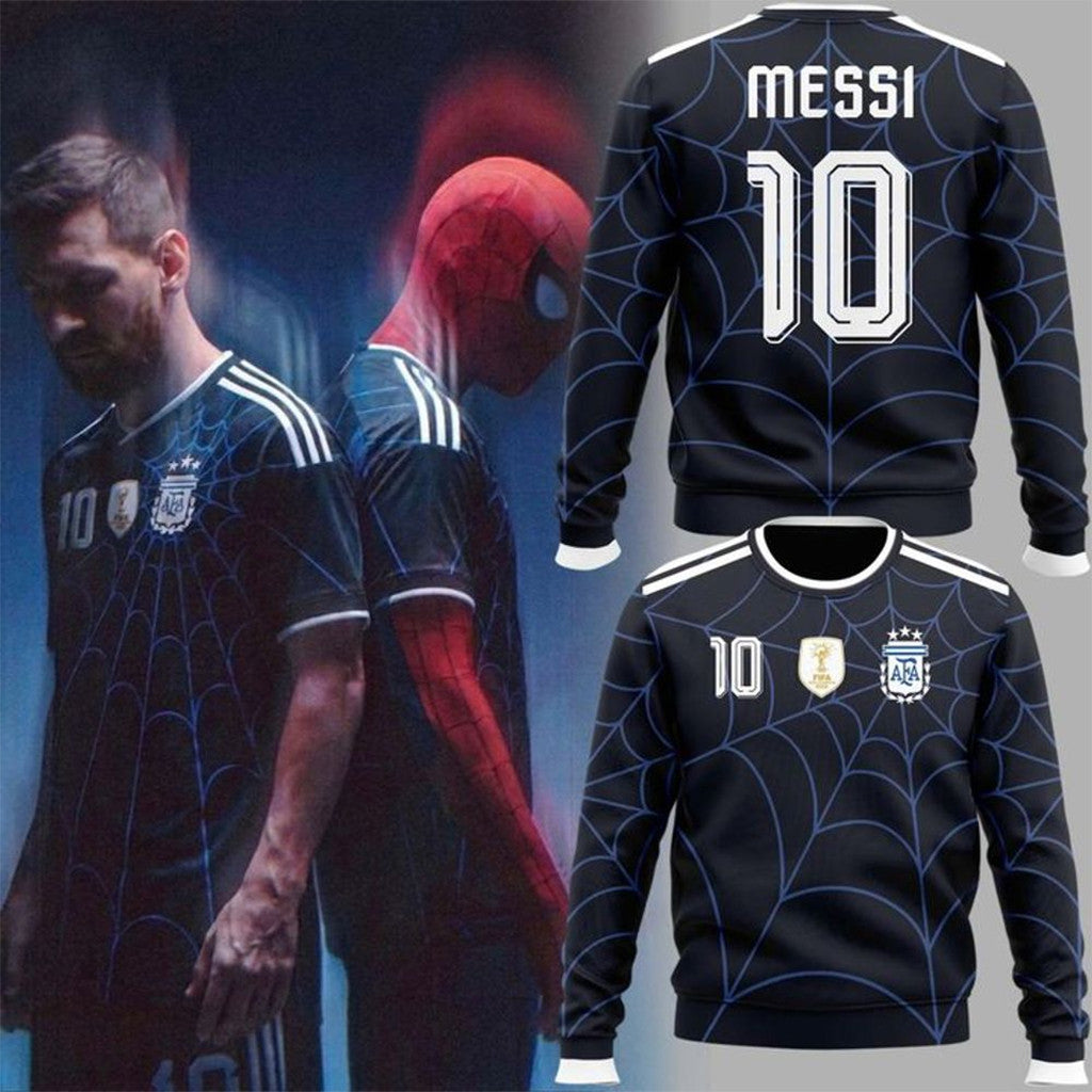 Argentina Lionel Messi 10 X Spiderman Sweatshirt 2026 Messi Merch Gift For Brothers - Loomnari