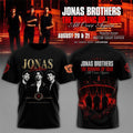 Jonas Brothers The Burning Up Tour 2026 T-Shirt Jonas Brothers Merch Gifts For Pop Band Fans - Loomnari