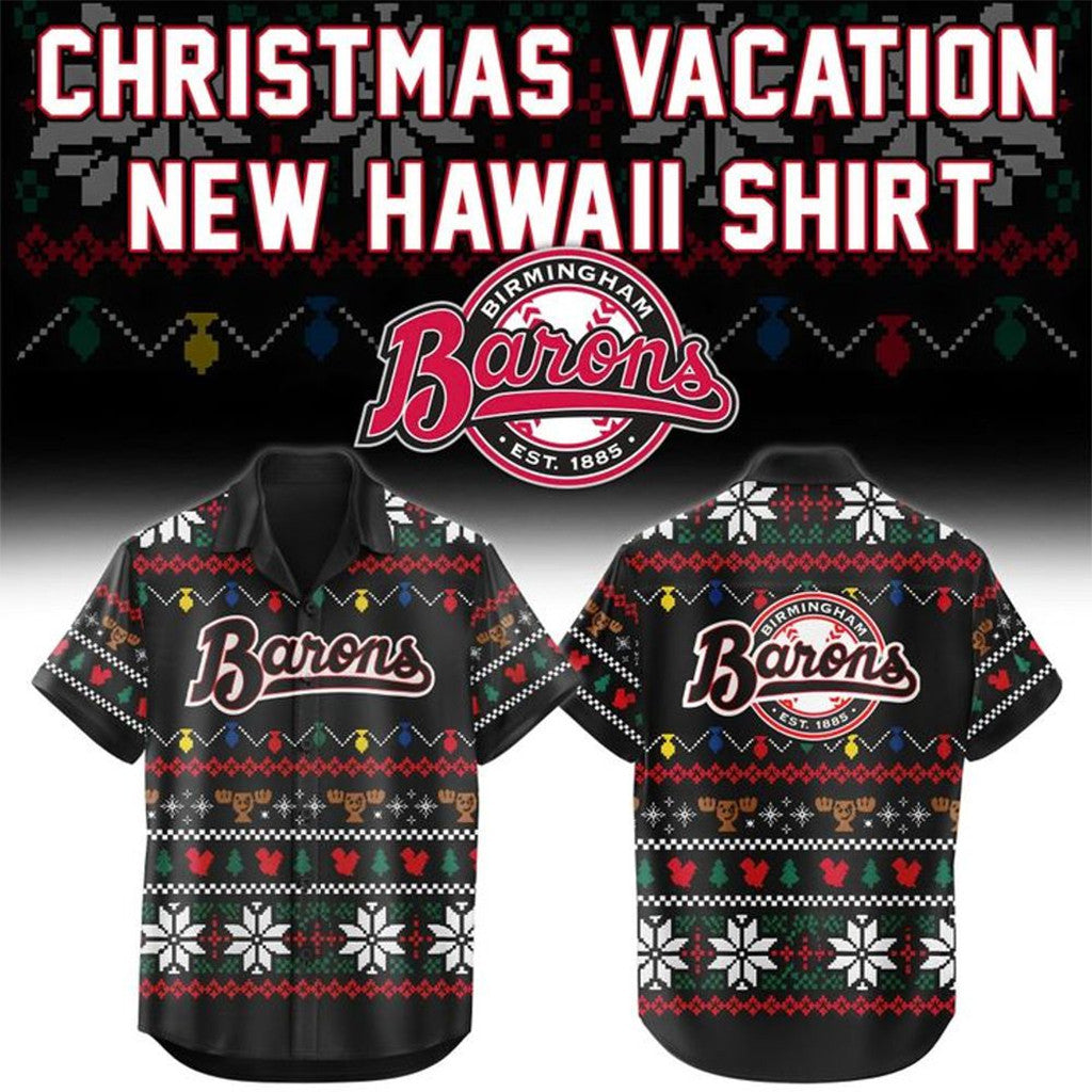 Birmingham Barons X Christmas Vacation Holiday Theme Hawaiian Shirt Birmingham Barons Merch - Loomnari