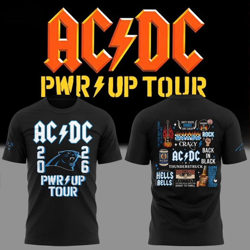 Florida Panthers X AC DC Power Up Tour 2026 T-Shirt AC DC Tour Merch Present For Rock Fans - Loomnari
