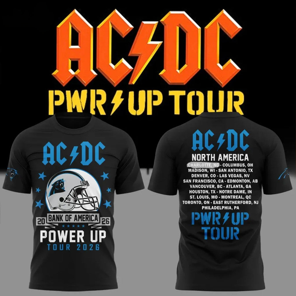 Florida Panthers X AC DC Power Up Tour 2026 T-Shirt Black AC DC Merch Best Gift For Rock Fans - Loomnari