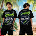 Custom Seattle Seahawks Team Go Hawks Vintage T-Shirt Seahawks Merch Gift For Football Fans - Loomnari